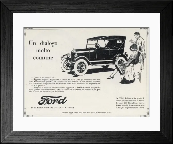Framed Print : Ford in Italy - 2 Framed Print : Ford in Italy - 2