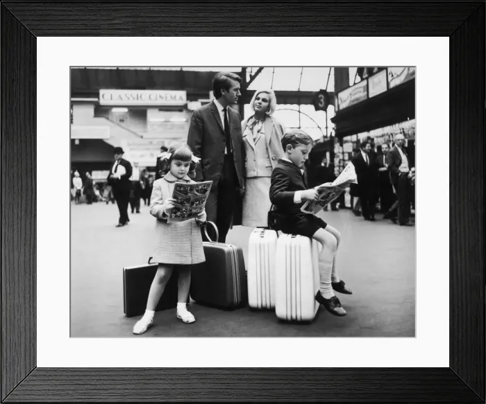 Framed Print : Family Station Wait Framed Print : Family Station Wait