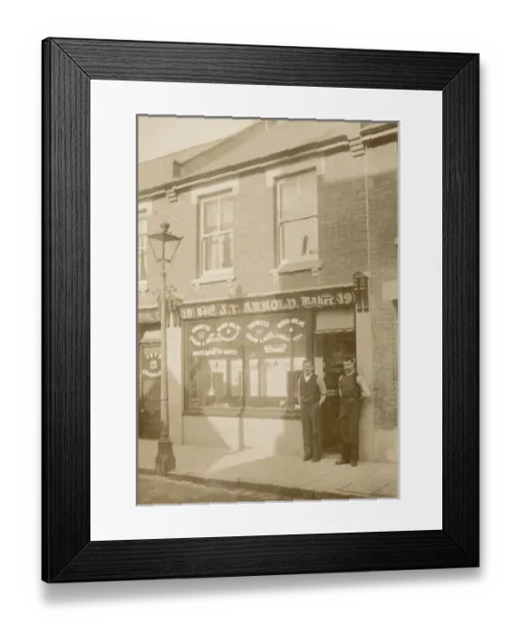 Framed Print : Jt Arnold Bootmakers Framed Print : Jt Arnold Bootmakers