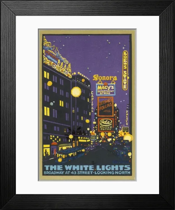 Framed Print : Advert / Broadway Lights Framed Print : Advert / Broadway Lights