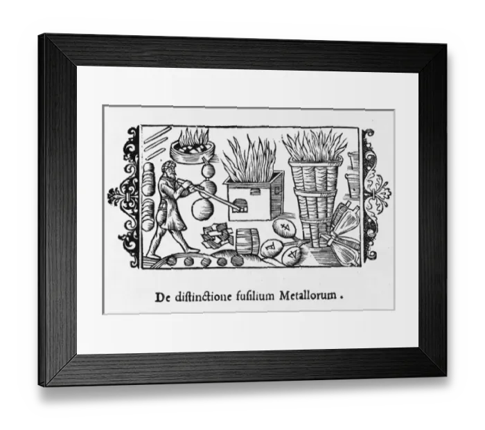 Framed Print : Smelting Ore, Sweden Framed Print : Smelting Ore, Sweden