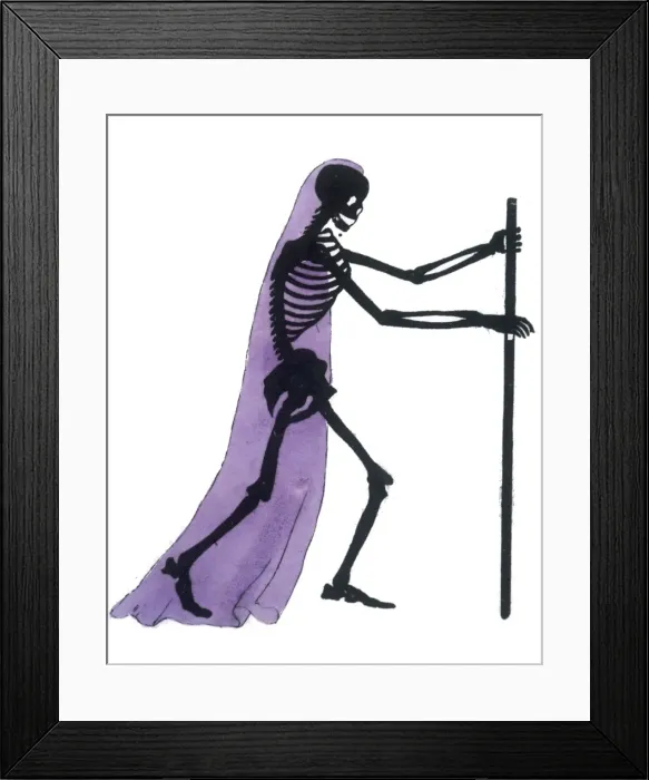 Framed Print : Draped Skeleton Framed Print : Draped Skeleton