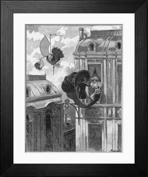 Framed Print : Aerial Cabs 1896 Framed Print : Aerial Cabs 1896