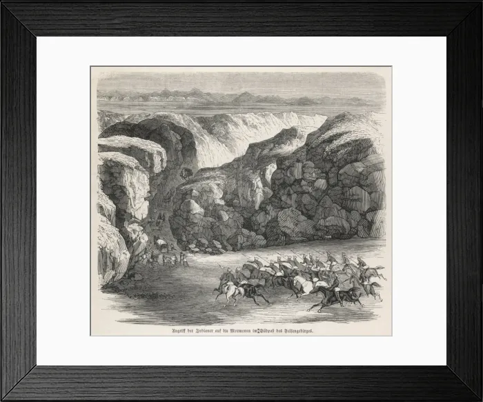 Framed Print : Attacked by Natives Framed Print : Attacked by Natives