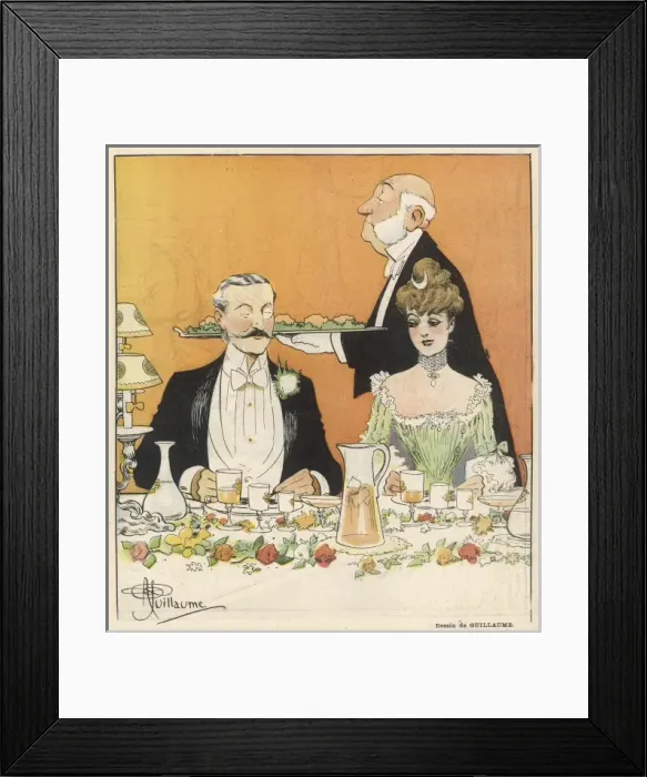 Framed Print : Formal Dinner Party 1901 Framed Print : Formal Dinner Party 1901