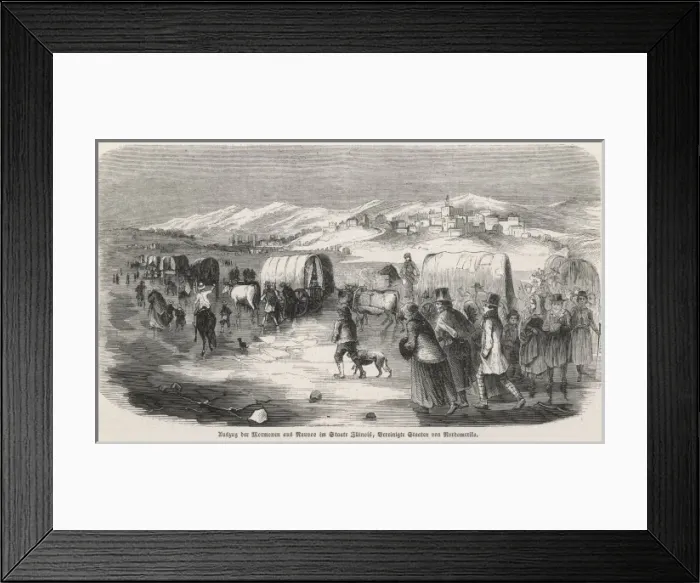 Framed Print : Mormons Leave Nauvoo Framed Print : Mormons Leave Nauvoo