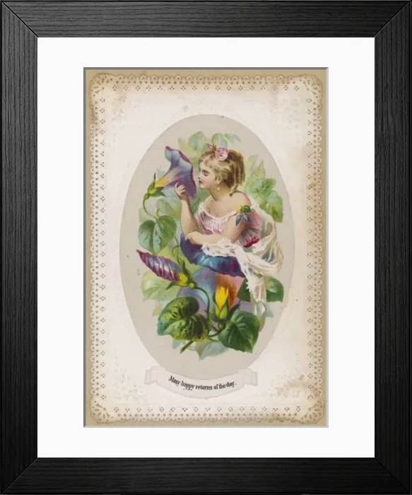 Framed Print : Girl and Flower Framed Print : Girl and Flower