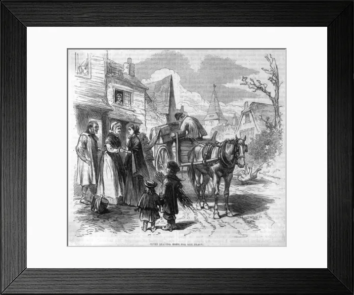 Framed Print : Girl Leaves Country-Town Framed Print : Girl Leaves Country-Town