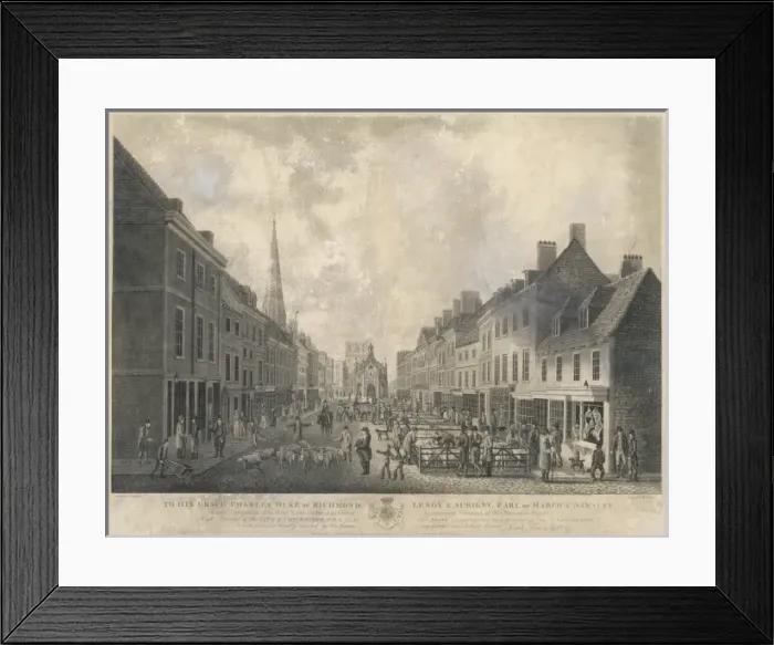 Framed Print : Chichester Sheep Market Framed Print : Chichester Sheep Market