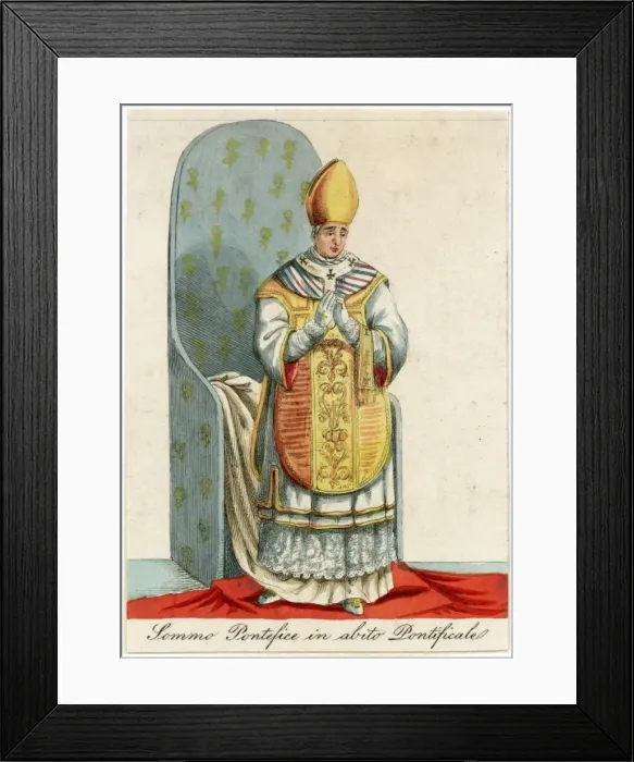 Framed Print : Pope in Pontifical Dress Framed Print : Pope in Pontifical Dress