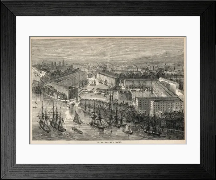 Framed Print : ST KATHERINEs DOCK / 1860 Framed Print : ST KATHERINEs DOCK / 1860