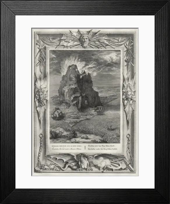 Framed Print : Etna / Giant Enceladus Framed Print : Etna / Giant Enceladus