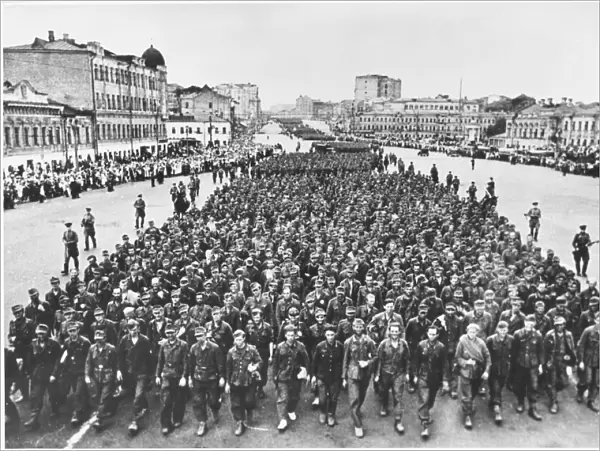German Prisoners Paraded