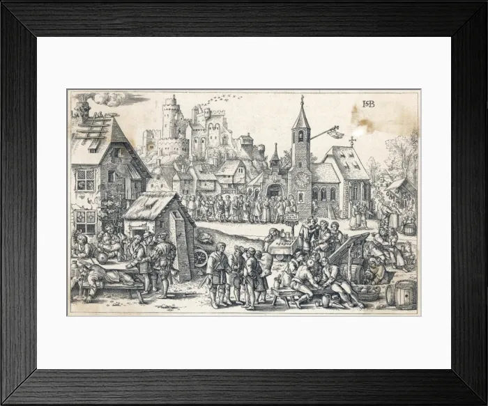 Framed Print : C16 German Village Life Framed Print : C16 German Village Life