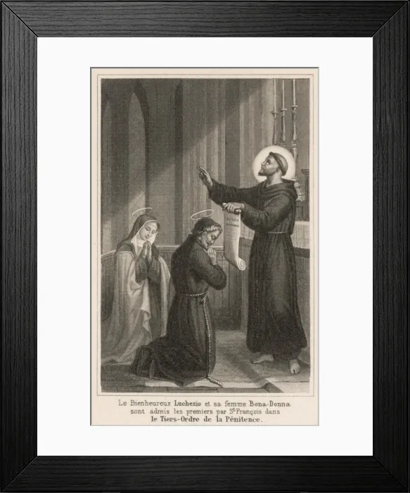 Framed Print : Francis Blesses Two Framed Print : Francis Blesses Two