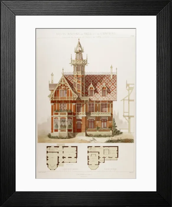Framed Print : Domestic Villa Design Framed Print : Domestic Villa Design
