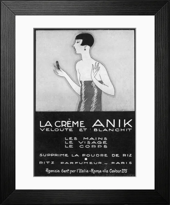Framed Print : Creme Anik Make-Up 1928 Framed Print : Creme Anik Make-Up 1928