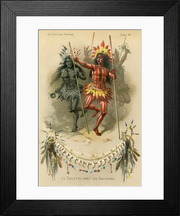 Framed Print : Tattoed Savages C1890 Framed Print : Tattoed Savages C1890