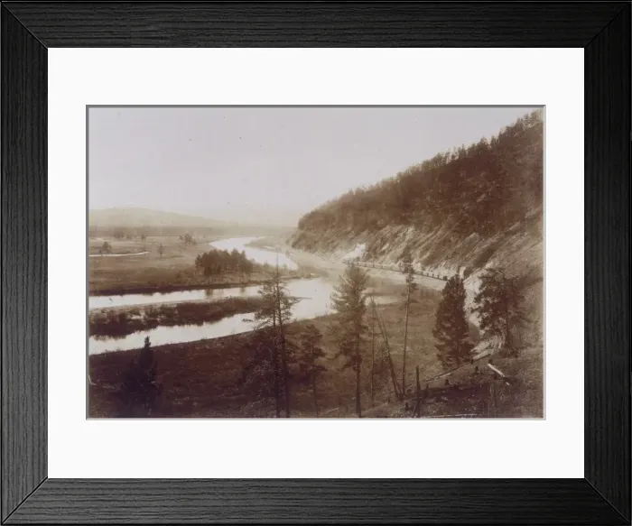 Framed Print : Train in Valley, Russia Framed Print : Train in Valley, Russia