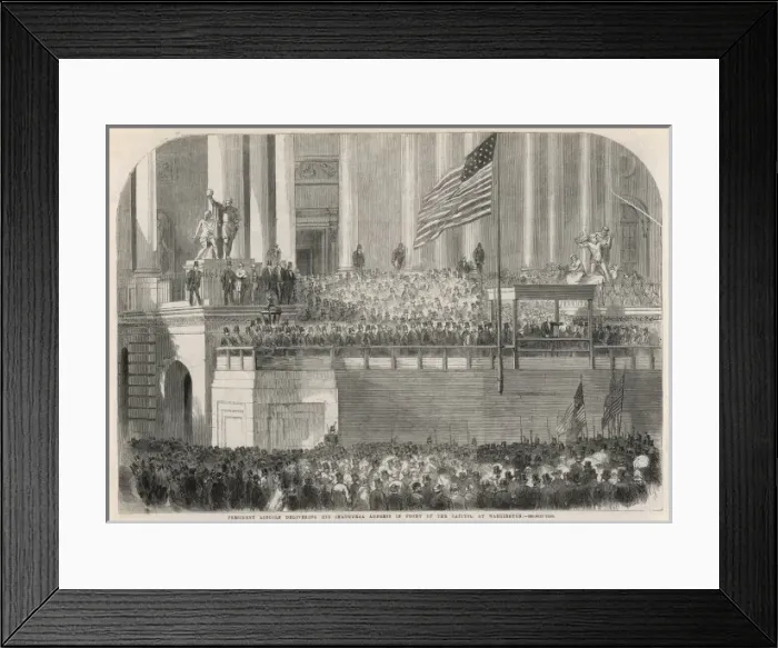 Framed Print : Lincoln Inaugurated / 1861 Framed Print : Lincoln Inaugurated / 1861