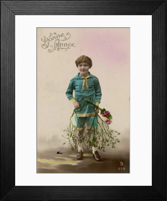 Framed Print : Boy with Mistletoe Framed Print : Boy with Mistletoe