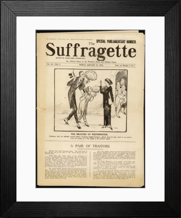 Framed Print : Newspapers / Suffragette Framed Print : Newspapers / Suffragette