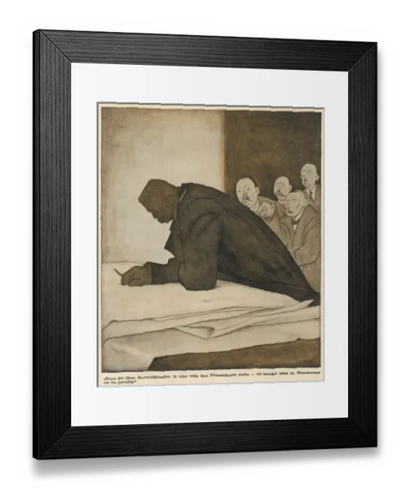 Framed Print : Ww1 / Hindenburg Cartoon Framed Print : Ww1 / Hindenburg Cartoon