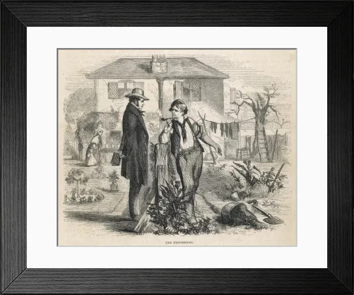 Framed Print : Two Neighbours Chatting Framed Print : Two Neighbours Chatting
