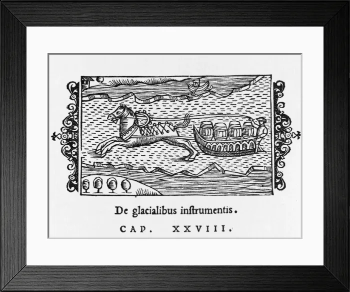 Framed Print : Horse Sledge on Ice Framed Print : Horse Sledge on Ice