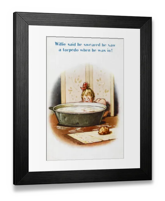 Framed Print : Bathing / Torpedo C1910 Framed Print : Bathing / Torpedo C1910
