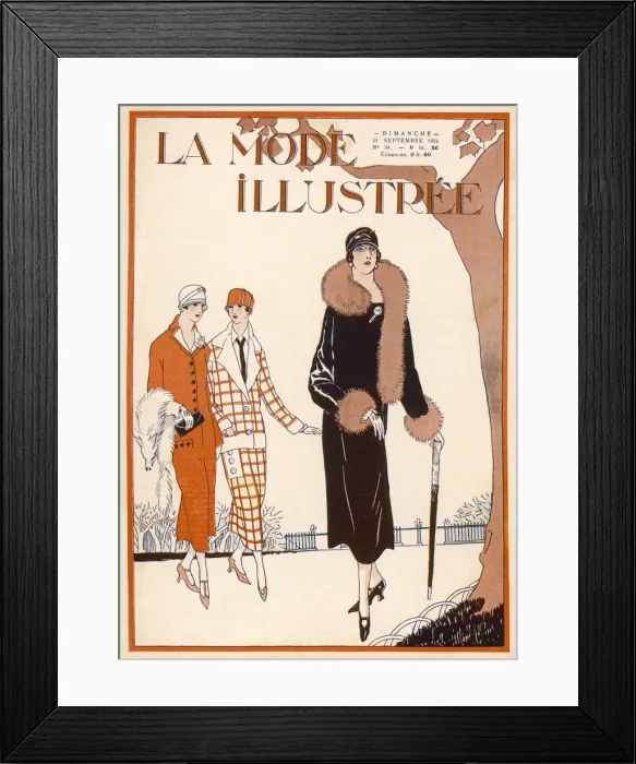 Framed Print : Fur Fashions of 1924 Framed Print : Fur Fashions of 1924