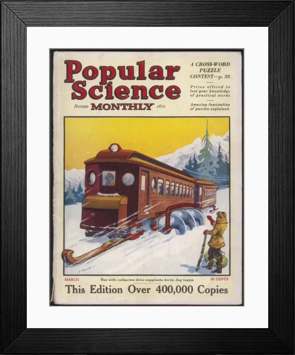 Framed Print : Motorised Sledge 1925 Framed Print : Motorised Sledge 1925