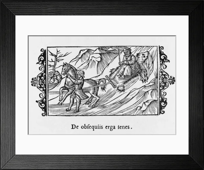 Framed Print : Fur Lined Sledge 1555 Framed Print : Fur Lined Sledge 1555