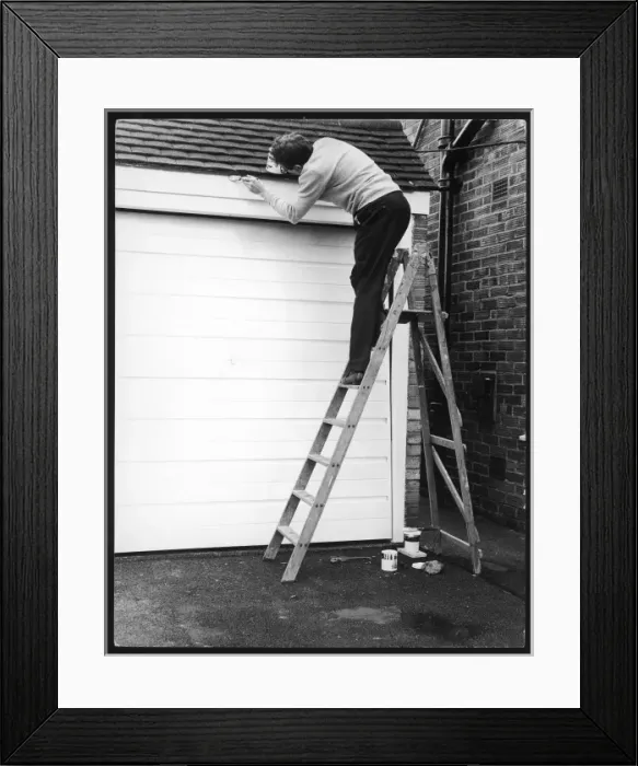 Framed Print : Painting the Garage Framed Print : Painting the Garage