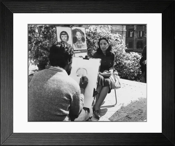 Framed Print : Street Portrait Artist Framed Print : Street Portrait Artist