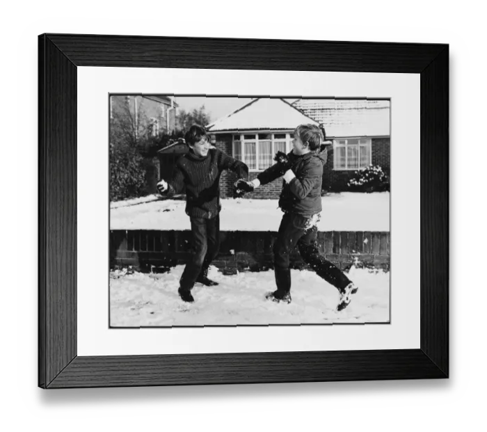 Framed Print : Snowball Fight Framed Print : Snowball Fight