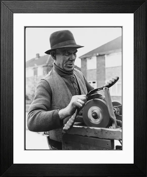 Framed Print : Mobile Grinder 1970S Framed Print : Mobile Grinder 1970S
