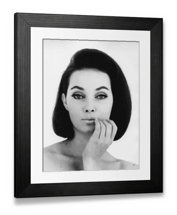 Framed Print : SEXY LIPS. Head and shoulders portrait of a dark haired woman who appears to be topless Framed Print : SEXY LIPS. Head and shoulders portrait of a dark haired woman who appears to be topless
