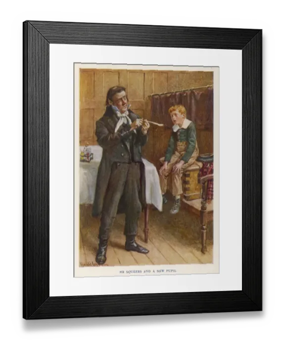 Framed Print : Squeers with New Boy
