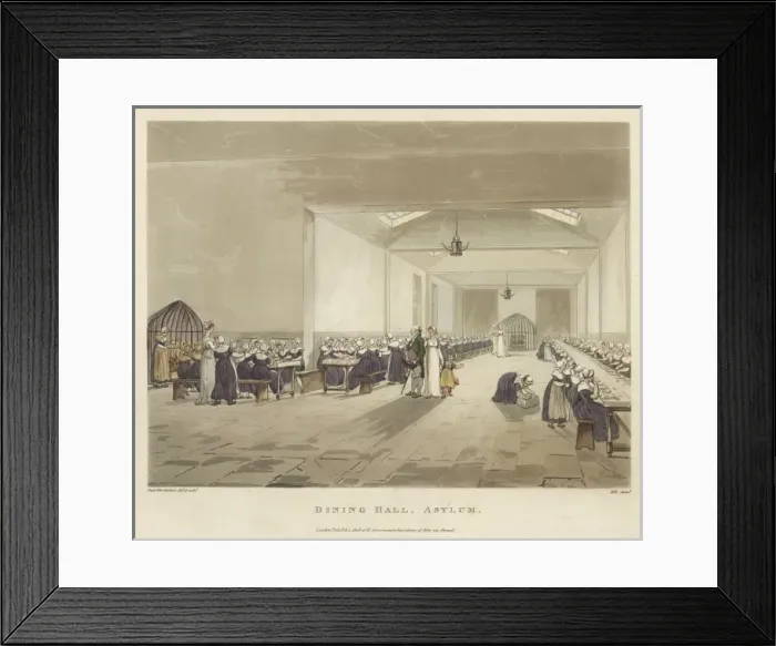 Framed Print : Asylum Dining Hall