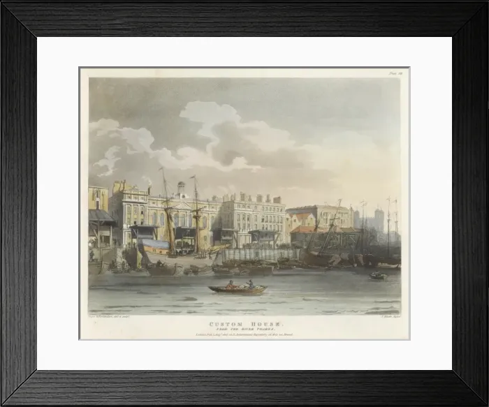Framed Print : Custom House 1808 Framed Print : Custom House 1808