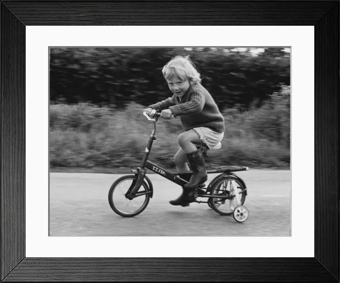 Framed Print : Bicycle with Stabilisers Framed Print : Bicycle with Stabilisers