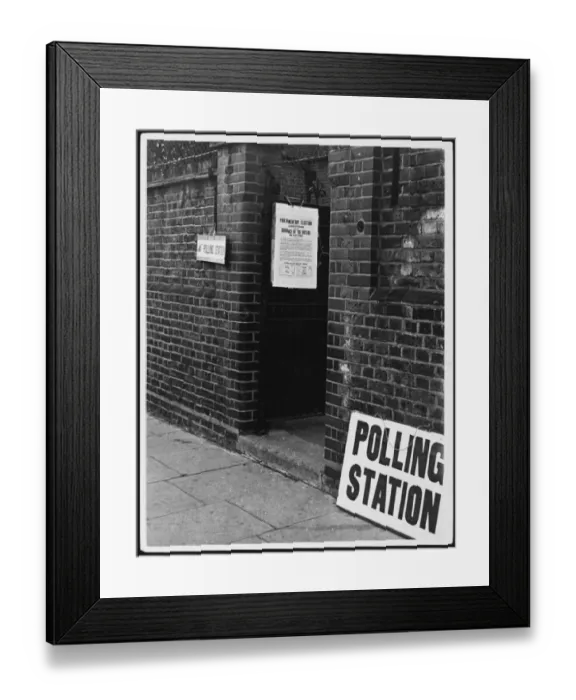 Framed Print : Bleak Polling Station Framed Print : Bleak Polling Station