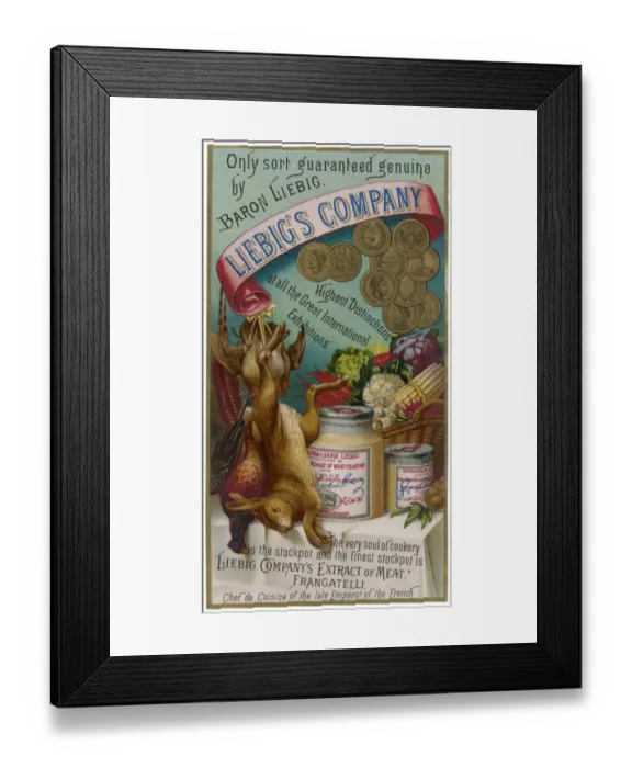 Framed Print : Advert / Liebig Beef Card Framed Print : Advert / Liebig Beef Card