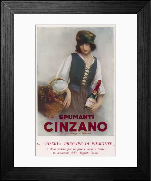 Framed Print : Advert / Cinzano 1930 Framed Print : Advert / Cinzano 1930