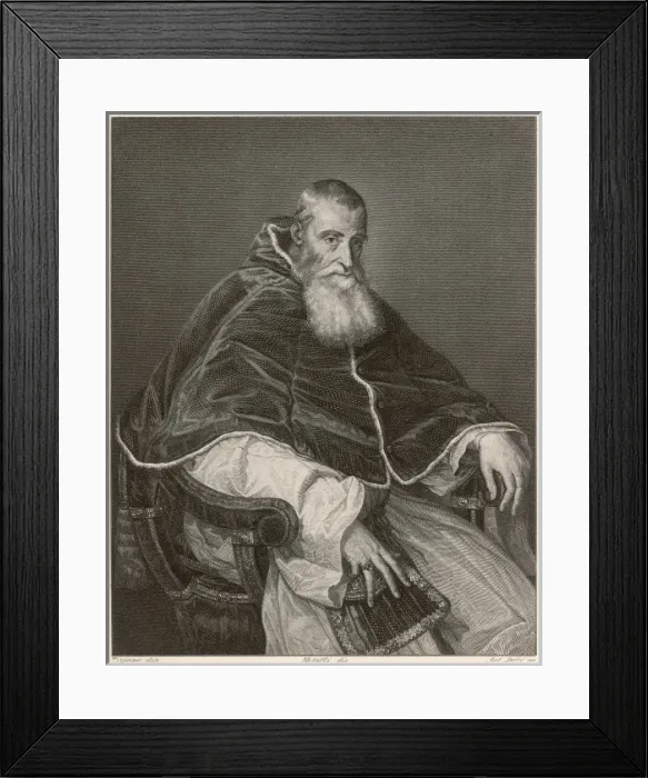 Framed Print : Pope Paulus Iii / Fursten Framed Print : Pope Paulus Iii / Fursten