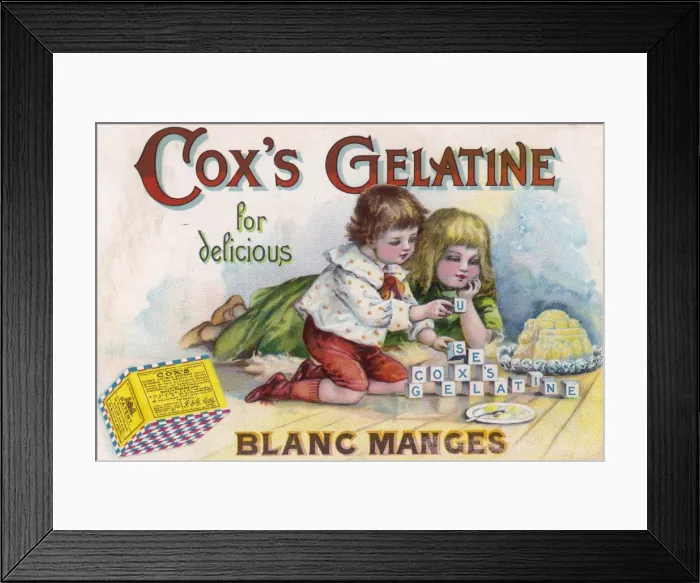 Framed Print : Advert / Gelatine / Cox s Framed Print : Advert / Gelatine / Cox s