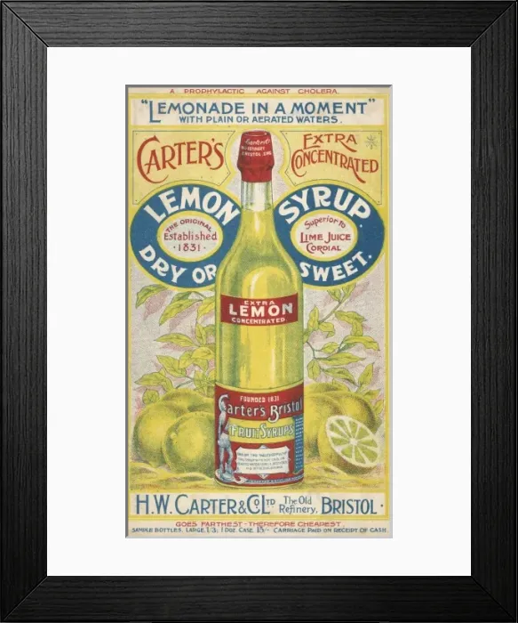 Framed Print : Advert / Lemonade / Carter s Framed Print : Advert / Lemonade / Carter s