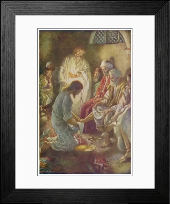Framed Print : Washing Disciples Feet Framed Print : Washing Disciples Feet