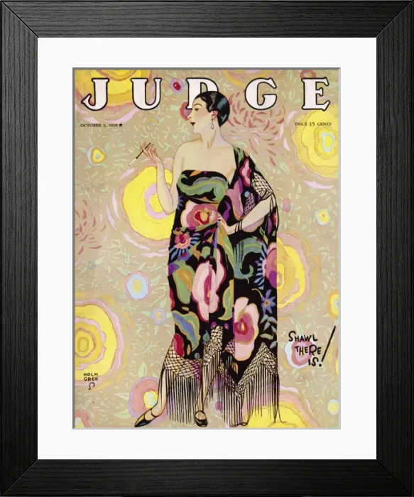 Framed Print : Flapper in Shawl Dress Framed Print : Flapper in Shawl Dress